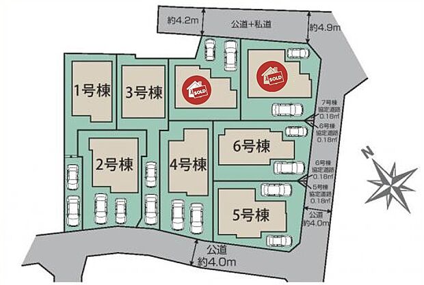 三方道路で日当たり良好☆
駐車スペースはお住まい・車種により2台分!
セカンドカーをお持ちの方にもオススメです☆