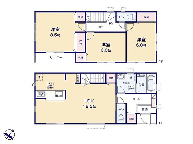 (3号棟)、価格2680万円、3LDK、土地面積176.76m2、建物面積92.34m2 