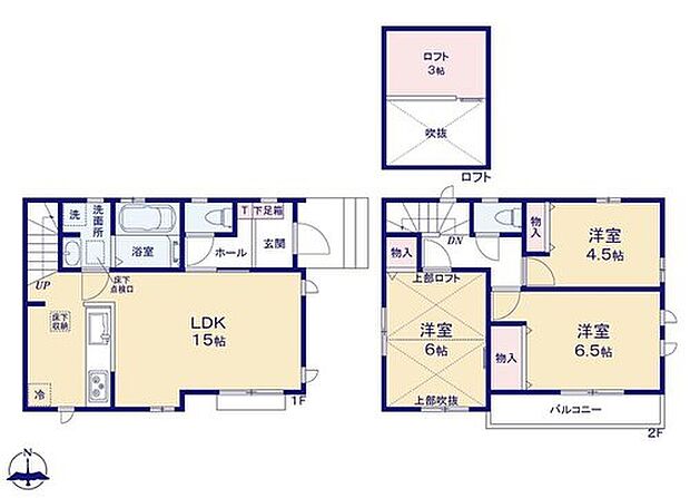 【3LDK】ご家族と会話をしながらのお料理は楽しいですね。
出来上がった料理をお子さんが運ぶなどお手伝い時間も増えそう！