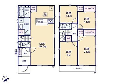 ◇ご家族の帰宅も分かりやすいリビングイン階段付き♪
◇水回りが集中しており、効率的でストレスのない家事動線♪
◇キッチン隣にはパントリーとしても使用できる収納スペース付き♪ 