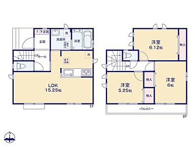 3面採光のLDKは、自然に家族が集う明るい空間に♪
まとまった水回りや、各居室に備えた収納等、生活に便利な間取りとなっています◎日当たりの良い広いバルコニーも魅力です◎ 