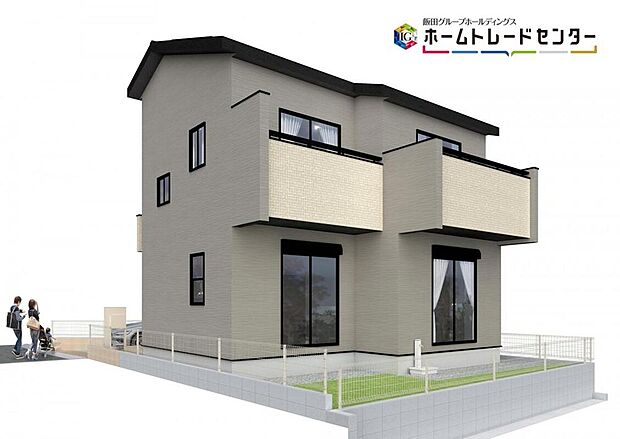 【完成予想図(外観)】☆子育て環境にはピッタリな落ち着いた雰囲気の住宅地♪戸建ては建物が独立しているため、マンションのように上下階や隣からの騒音を気にせずに過ごせるのもポイントですね♪