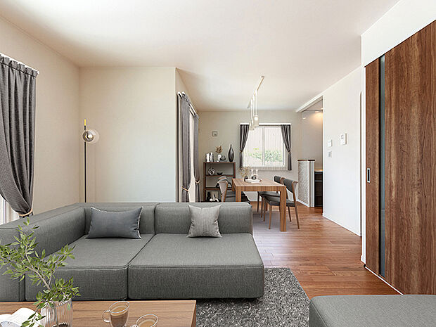 【施工例】「女性にやさしい自然素材の家」とは、４LDKに１階LDKを配置するのが当たり前の一般的な戸建住宅の既成概念を捨て、本当に生活しやすく住み心地の良い住宅とは？を一から考えて作り上げた住宅です。