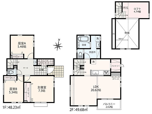【間取図】おうち時間が充実すれば、家に帰ることが楽しみになり、仕事や学業にもいい影響を与えてくれるはずです。TAKIHOUSEの家は、家族の笑顔のためにそんな空間を提案します。