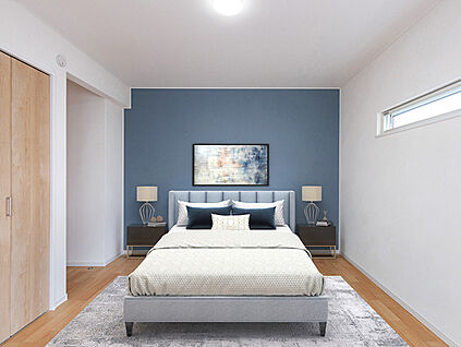  TAKIHOUSE　主寝室　9号棟現地＋CG家具