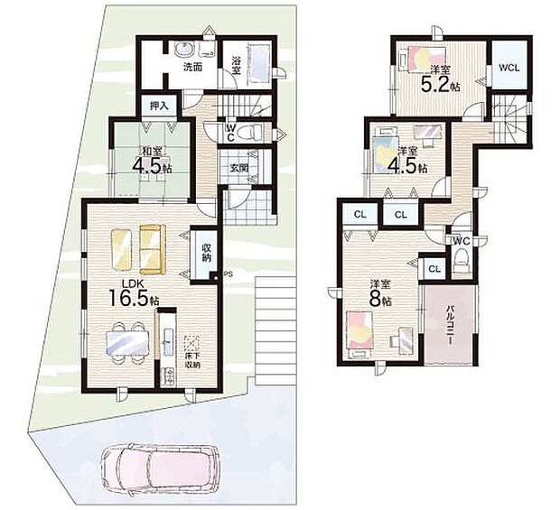 【4LDK】○柊野小学校・・・徒歩12分 ○西賀茂中学校・・・徒歩1分