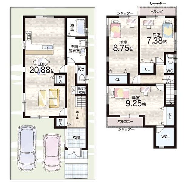 【3LDK】○神川小学校・・・徒歩14分 ○神川中学校・・・徒歩27分