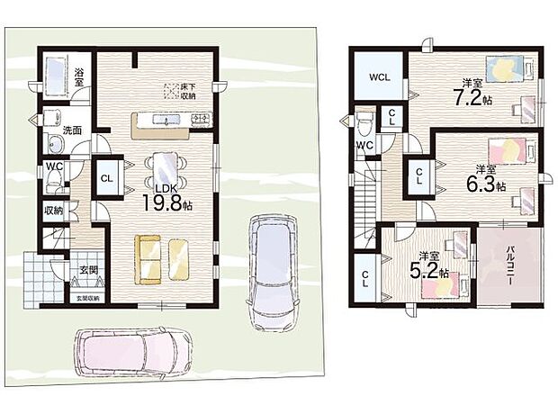 【4LDK】○坂本小学校・・・徒歩10分 ○日吉中学校・・・徒歩24分