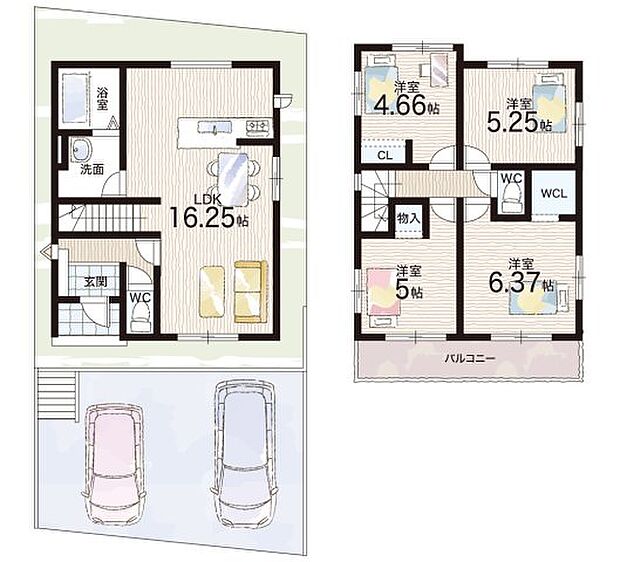 【4LDK】○日野小学校・・・徒歩１２分 ○春日丘中学校・・・徒歩１６分