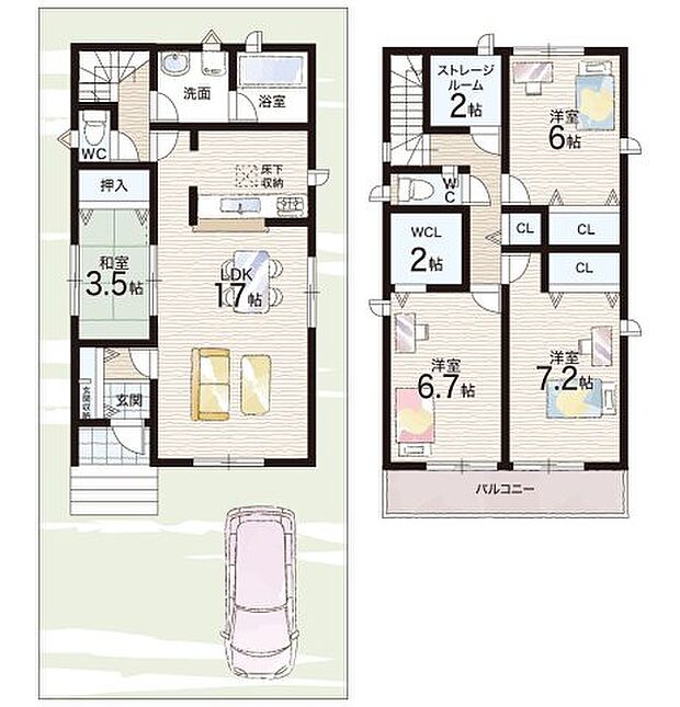 【4LDK+S(納戸)】○さくら小学校・・・徒歩13分 ○男山第三中学校・・・徒歩4分