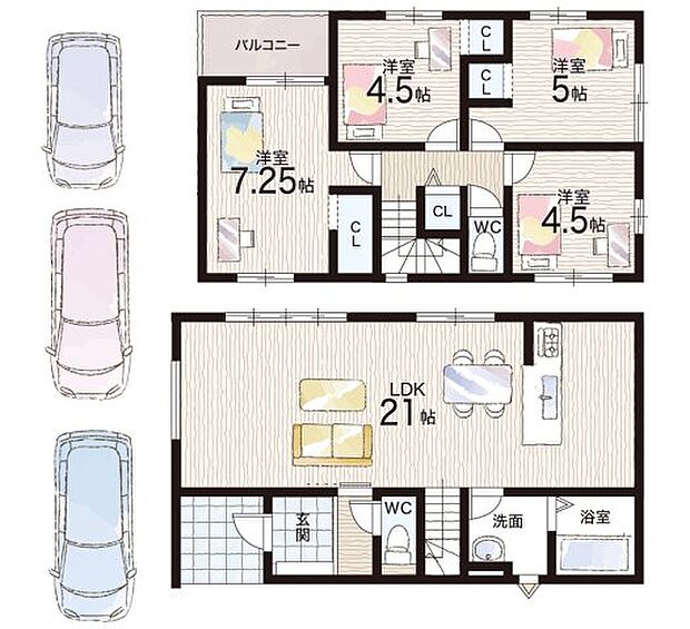 【4LDK】○松尾小学校・・・徒歩6分 ○松尾中学校・・・徒歩12分
