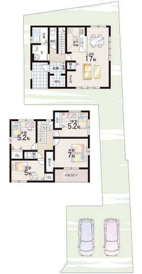 【4LDK】○百々小学校・・・徒歩10分 ○山科中学校・・・徒歩17分