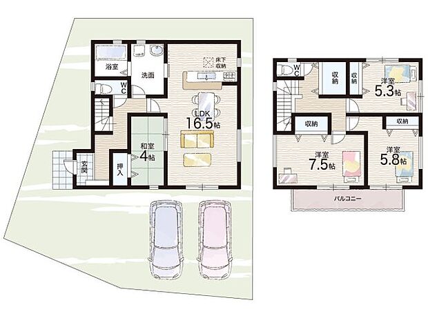 【4LDK】○精北小学校・・・徒歩12分 ○精華中学校・・・徒歩45分
