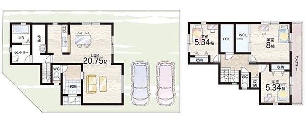 【3LDK】○中筋小学校・・・徒歩4分 ○城南中学校・・・徒歩7分