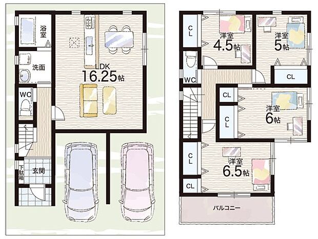 【4LDK】○千代川小学校・・・徒歩8分 ○大成中学校・・・徒歩20分