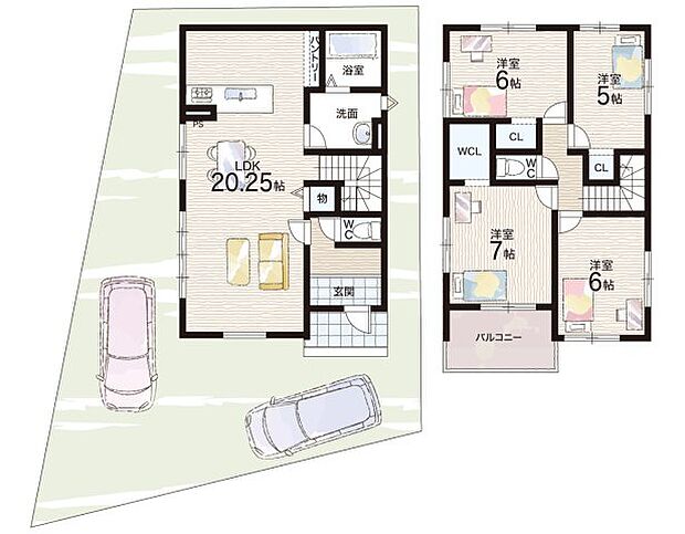 【4LDK】○大井小学校・・・徒歩4分 ○南桑中学校・・・徒歩21分