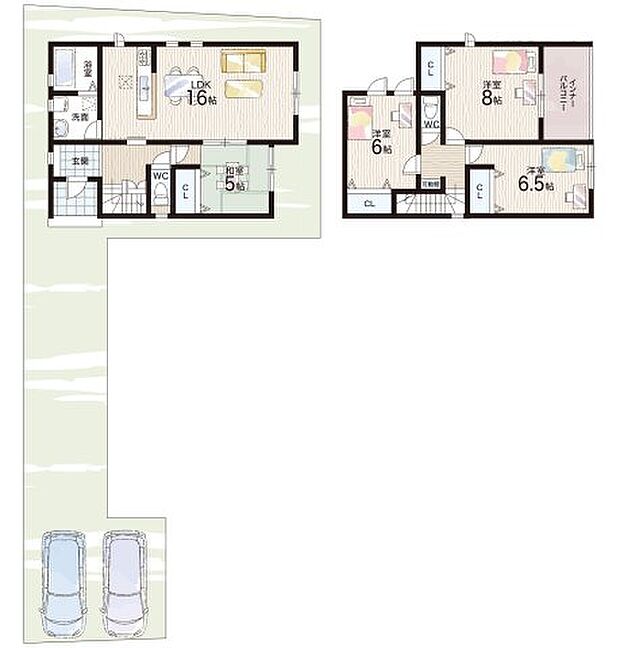 【4LDK】○近江八幡市立八幡小学校・・・徒歩6分 ○近江八幡市立八幡中学校・・・徒歩12分