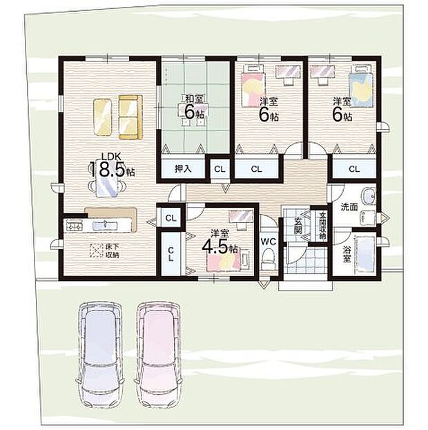 【4LDK+S(納戸)】○宮前小学校・・・徒歩14分 ○東和中学校・・・徒歩5分