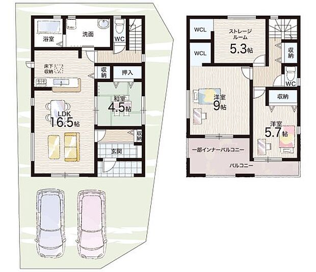 【3LDK+S(納戸)】○平尾小学校・・・徒歩12分 ○美原中学校・・・徒歩20分