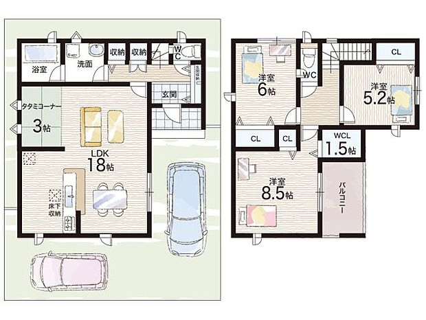【3LDK】○田島南小学校・・・徒歩10分 ○田島中学校・・・徒歩9分