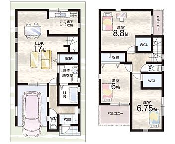 ○平野小学校・・・徒歩6分 ○北平野中学校・・・徒歩5分 