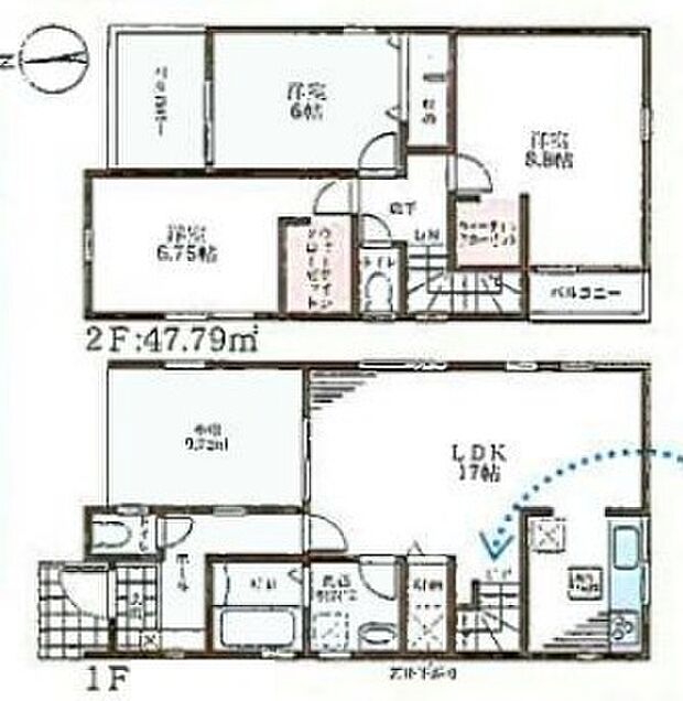 【3LDK】○平野小学校・・・徒歩6分 ○北平野中学校・・・徒歩5分