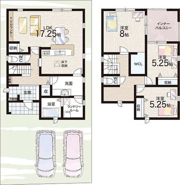 【3LDK】○錦郡小学校・・・徒歩7分 ○第二中学校・・・徒歩17分