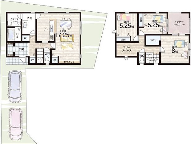 【3LDK】○錦郡小学校・・・徒歩7分 ○第二中学校・・・徒歩17分