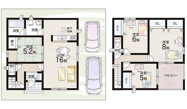 【4LDK】○富田林小学校・・・徒歩6分 ○第一中学校・・・徒歩3分