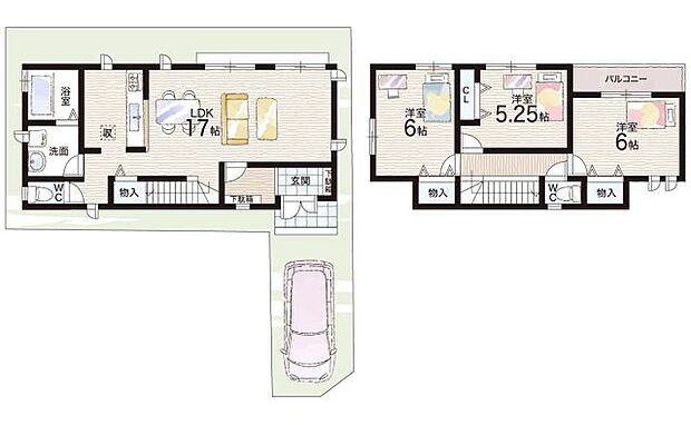 【3LDK】○黒山小学校・・・徒歩3分 ○美原中学校・・・徒歩14分