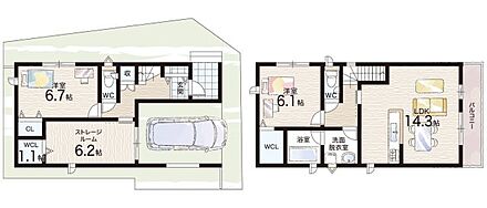 ○松原北小学校・・・徒歩8分 ○松原第四中学校・・・徒歩21分 