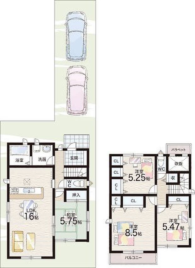 【4LDK】○浜寺小学校・・・徒歩13分 ○浜寺南中学校・・・徒歩26分