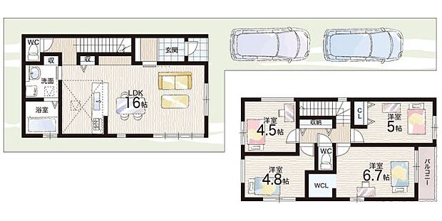 【4LDK】○川北小学校・・・徒歩2分 ○淀中学校・・・徒歩21分