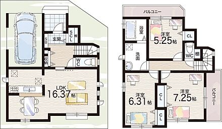 ○加納小学校・・・徒歩3分 ○盾津東中学校・・・徒歩10分 