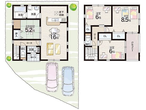 【4LDK】○谷八木小学校・・・徒歩７分 ○大久保中学校・・・徒歩１４分