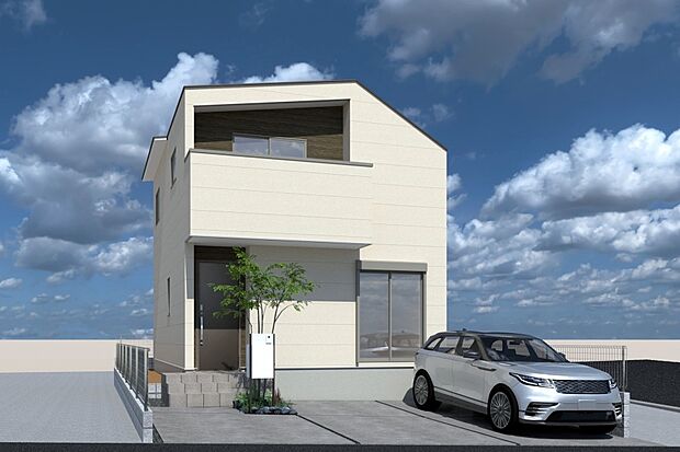 ■CGイメージパース/2号地外観パース（建物未完成のためイメージパースです）■