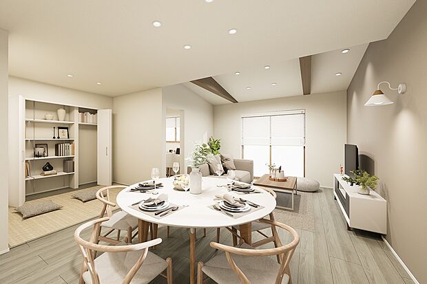 【■CGイメージパース/1号地内観パース■】（建物未完成のためイメージパースです）