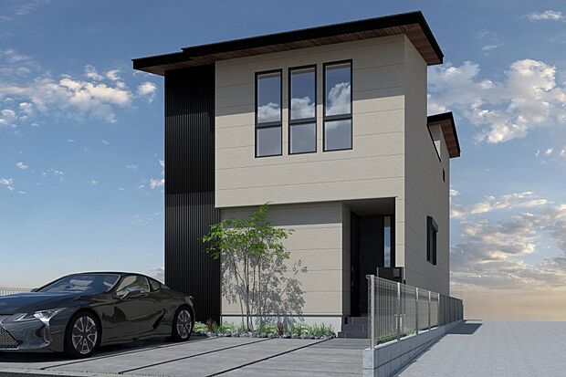 【CGイメージパース/1号地外観パース】（建物未完成のためイメージパースです）