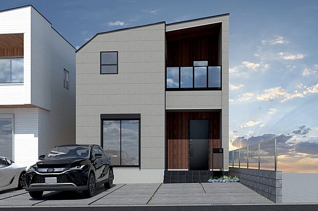 【CGイメージパース/1号地外観パース】（建物未完成のためイメージパースです）