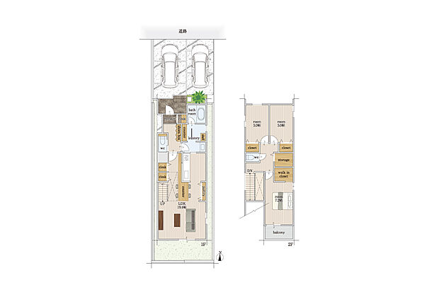 【3LDKS】建物面積にはポーチ部分0.83ｍ2を含む。