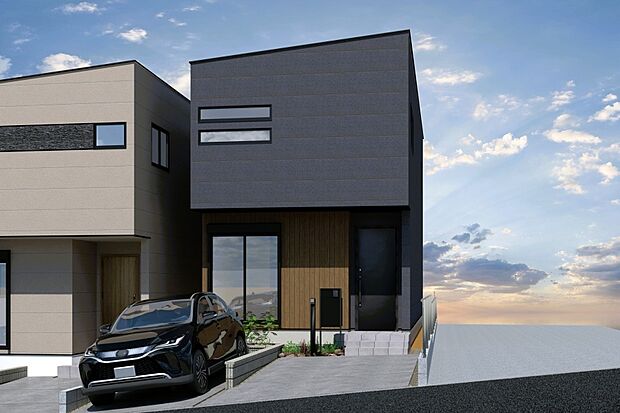 【■CGイメージパース/1号地外観パース■】(建物未完成のためイメージパースです)