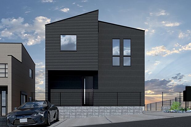 【■CGイメージパース/1号地外観パース■】(建物未完成のためイメージパースです)