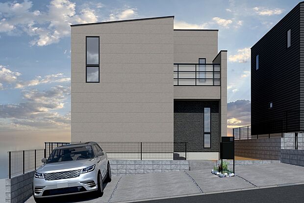 【■CGイメージパース/2号地外観パース■】(建物未完成のためイメージパースです)