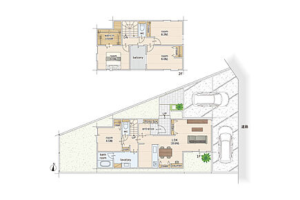 建物面積にはポーチ部分0.08ｍ2を含む。 