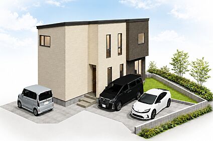 【5号地外観パース（建物プラン例）】