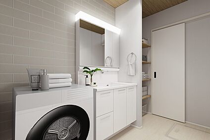 2号地内観イメージパース:洗面室