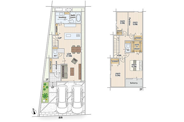 【3LDK】建物面積にはインナーバルコニー3.72m2を含みます