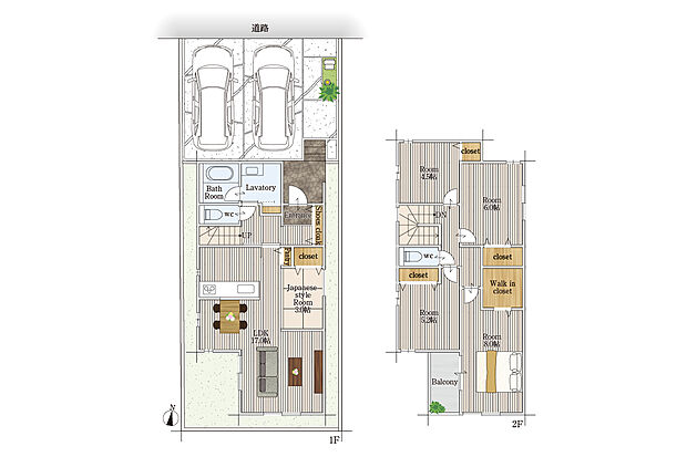 【4LDK】リビングは17帖、タタミコーナーとあわせると20帖の大空間に。ご家族みんなで過ごしてもゆとりがありそうです