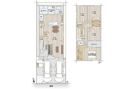 建物面積にはポーチの一部0.73m2を含む 