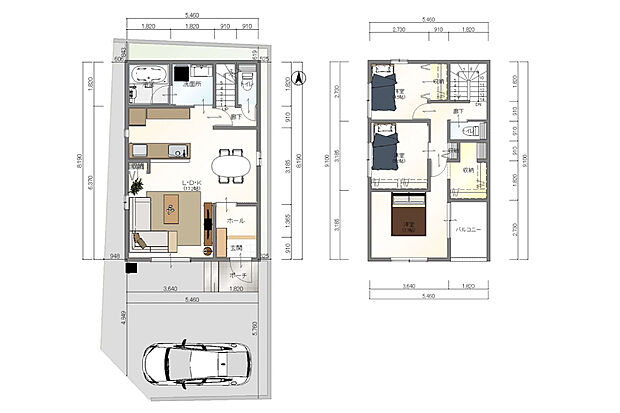 【3号地】3LDK、土地価格2650万円、土地面積98.93m2、建物価格1850万円、建物面積94.41m2